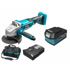 Dedra Set Polizor unghiular 125mm cu acumulator Li-Ion 18V 5.0Ah incarcator rapid 125W si geanta de transport